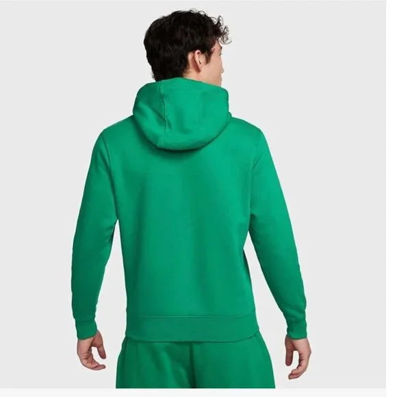 Nike Sportswear Club Fleece Pullover Hoodie Green - Picture 3 of 4